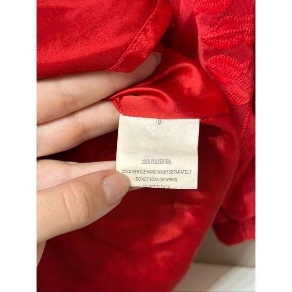 NWOT Hello Molly I Heard A Rumour Red Fiere Embroidered Ruffled Mini Dress XS - Picture 7 of 13